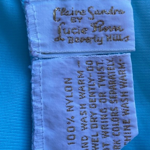 CLAIRE BY LUCIE BEVERLY HILLS VTG BLUE NIGHT GOWN - Picture 8 of 9